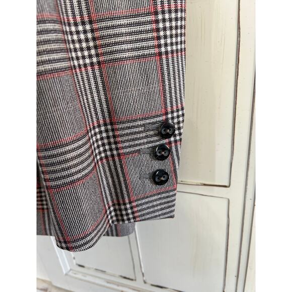 Escada size 36 US 6 or small plaid wool blazer - Picture 3 of 6